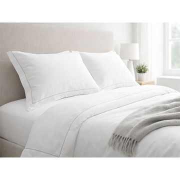 Premium Collection Soft Touch - Oxford High Rise Satin Stitch Pillow Cover Set - Continental - (1 Set)