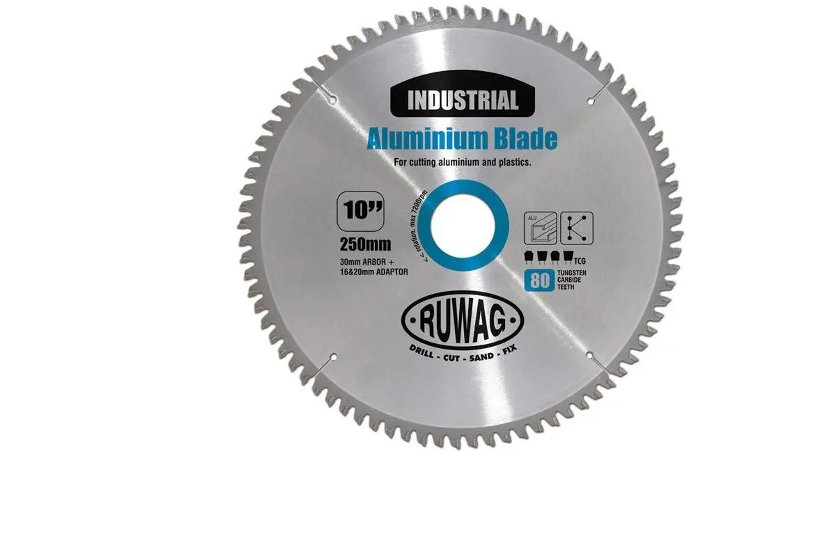 Circular Saw Aluminium Blade, TCT, 80T, 250mm x 30mm Bore BY WOODLY