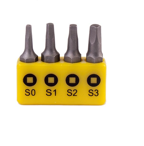 Tork Craft - Screwdriver Bit Set Square Recess 4Piece - 8 Pack