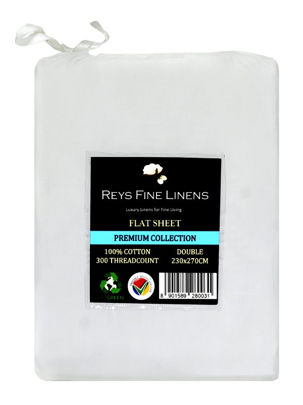 Rey's Fine Linen - Premium Collection - Flat Sheet-Double-01 Pack