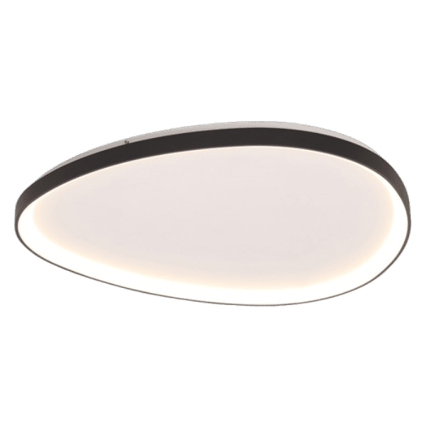 230v 60W LED Large Ovoid Black 80cm Framed Ceiling Fitting