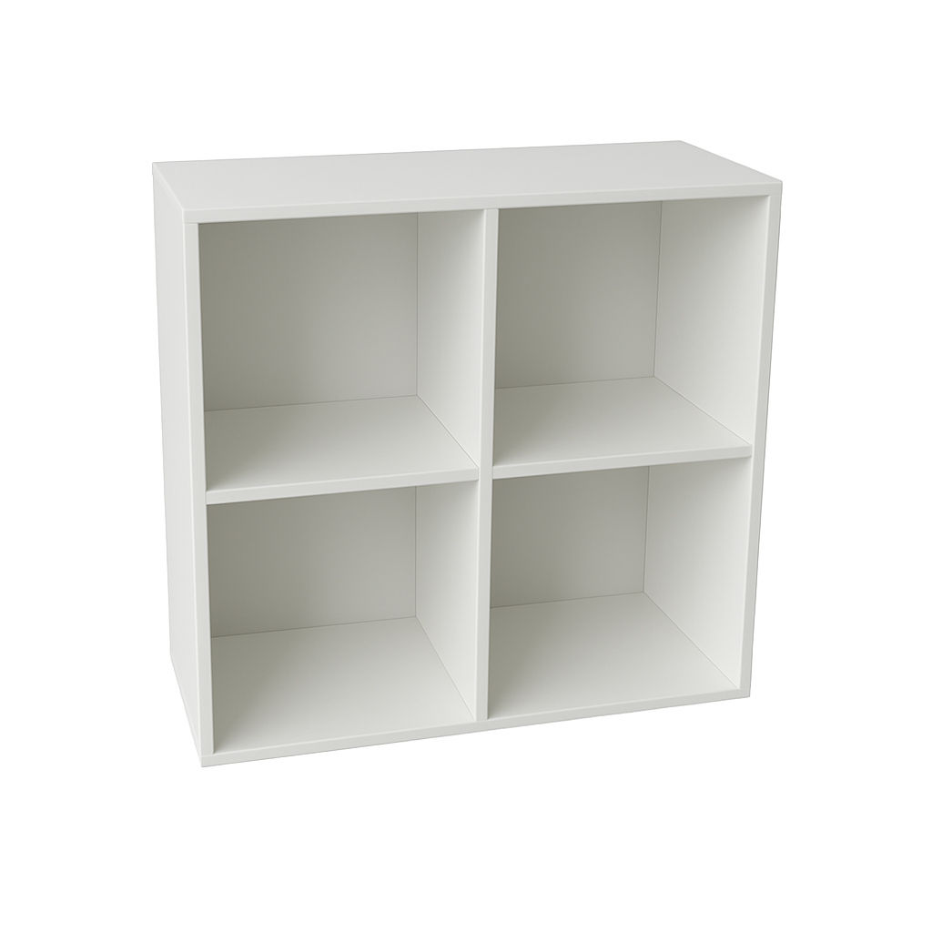 4-Cube Wall Shelf - Compact Modern Bookcase for Home & Office