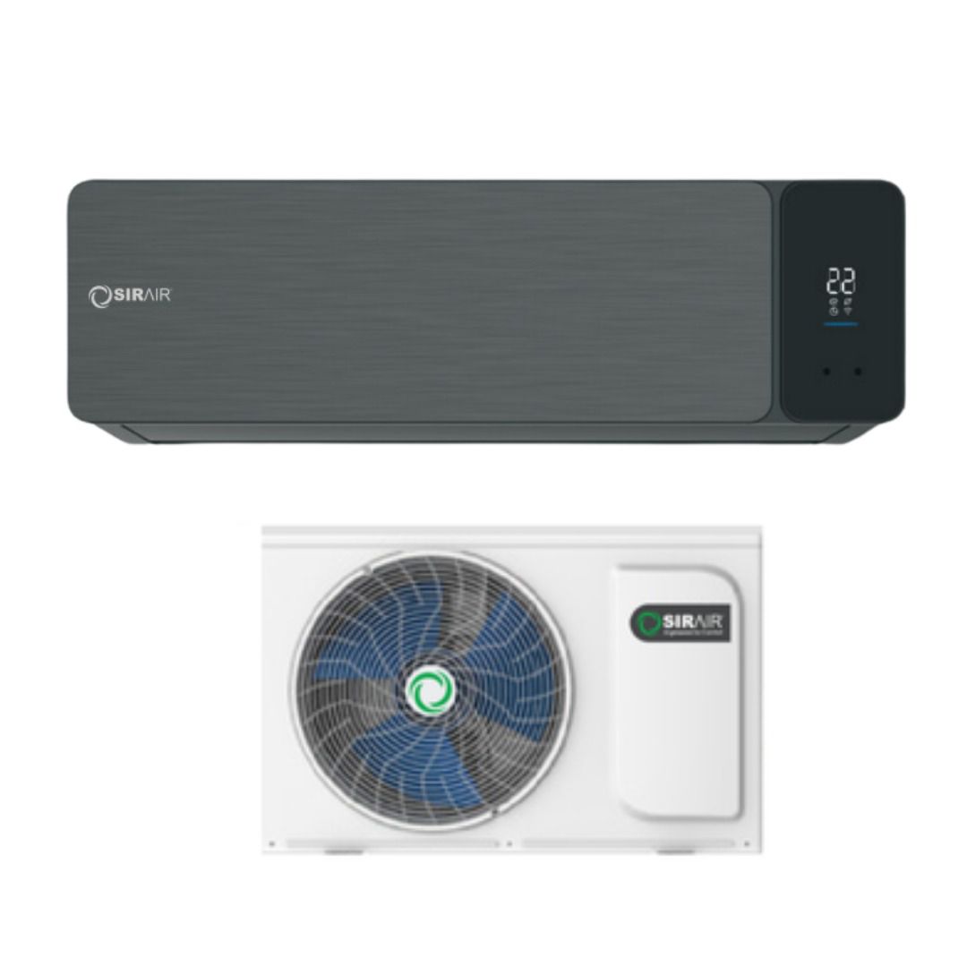 18000BTU, SIRAIR ALPHA BLACK INVERTER WITH BUILT-IN WIFI, (+/-36SQM), UVC, 3 IN 1 FILTERS, FREE 3M PIPING KIT INCLUDED.