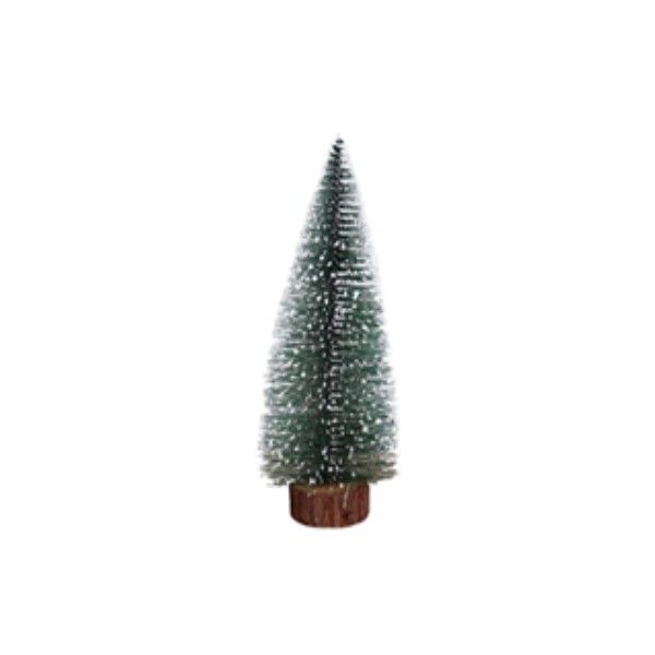 Christmas Trees Mini Pine Tree With Snow And Wood - 20cm