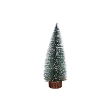 Christmas Trees Mini Pine Tree With Snow And Wood - 20cm
