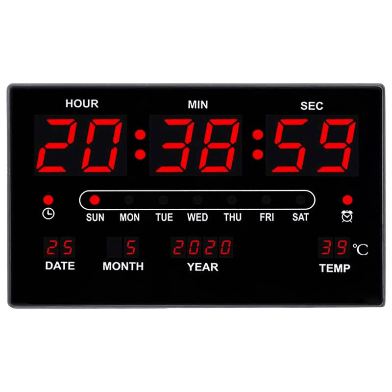 Large Digital Calendar LED Display Wall Clock