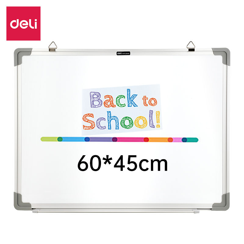Deli Magnetic Whiteboard 450x600mm Aluminum Frame + 4Pcs markers set x 1 EV450 + EU00101