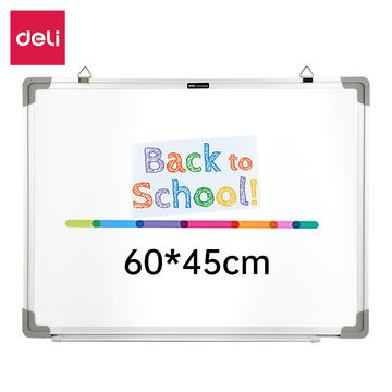 Deli Magnetic Whiteboard 450x600mm Aluminum Frame + 4Pcs markers set x 1 EV450 + EU00101