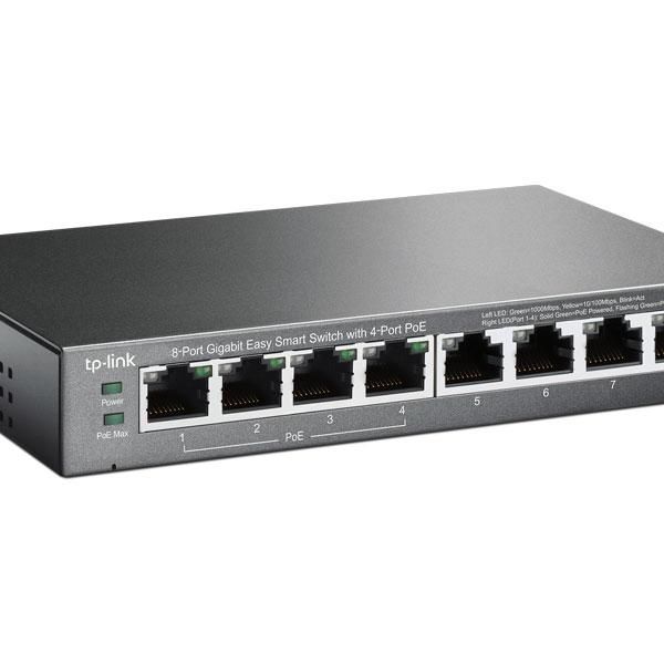 Tp-Link 8-Port Gigabit Easy Smart Switch With 4-Port Poe (Tl-Sg108Pe)
