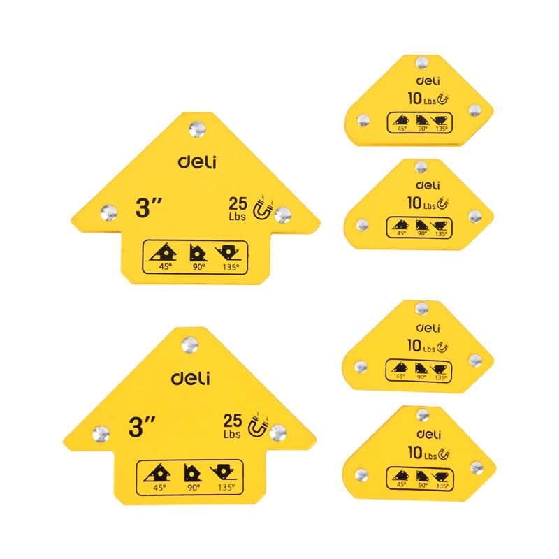 Deli Magnetic Welding Holder 6 Pcs Set 25Lbsx2 & 10Lbsx4