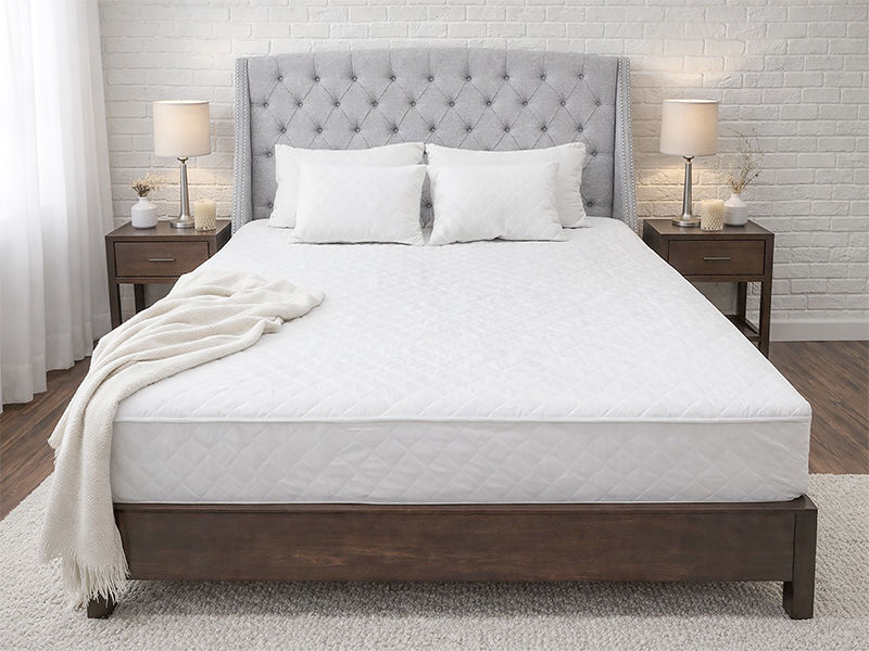 Simply Sleep - Quilted Mattress Protector - Queen - Optical White(15 Pc Pack)