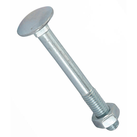 Carraige bolts and nuts black 7.0x70mm 2pc standers