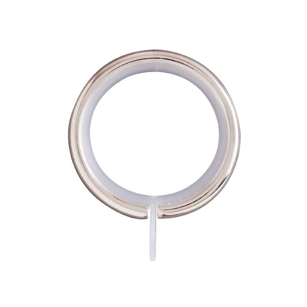 25 mm Steel Rings Brushed Silver (10)