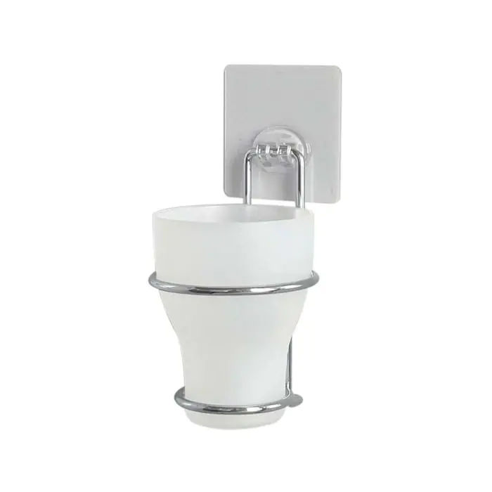 Woodly Tumbler Holder, Stainless Steel, Stick-On