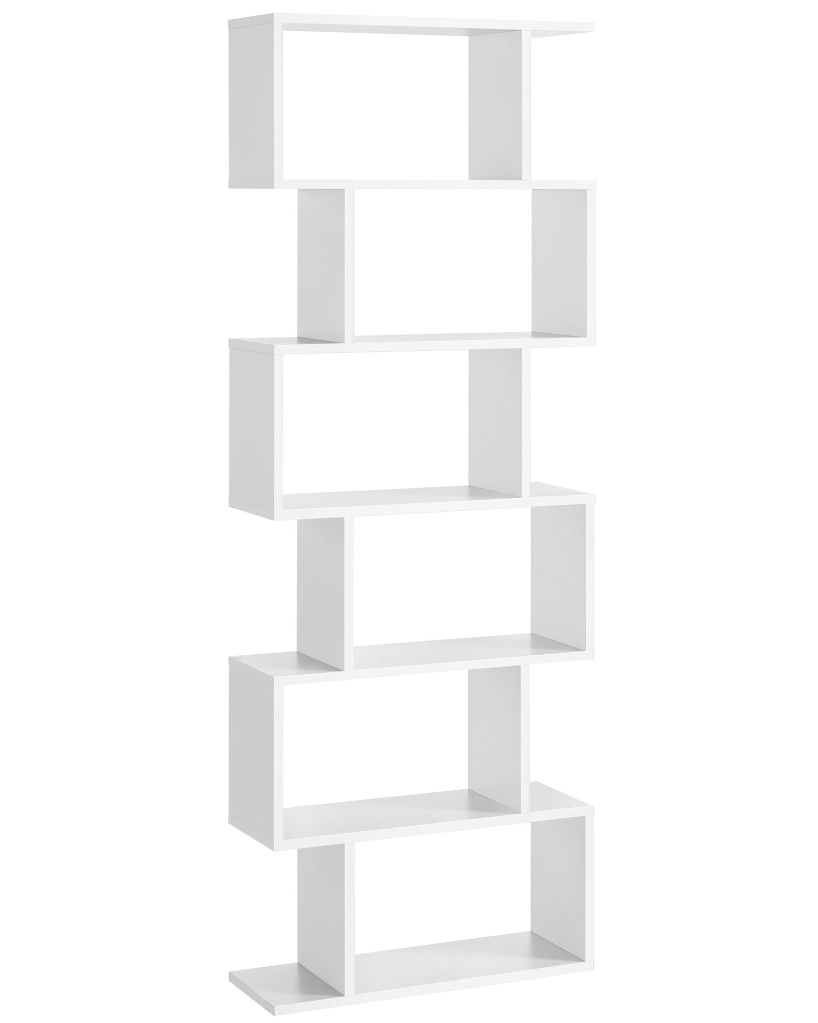 Bragg Bilbao 6-Tier Bookcase Storage Shelf, White