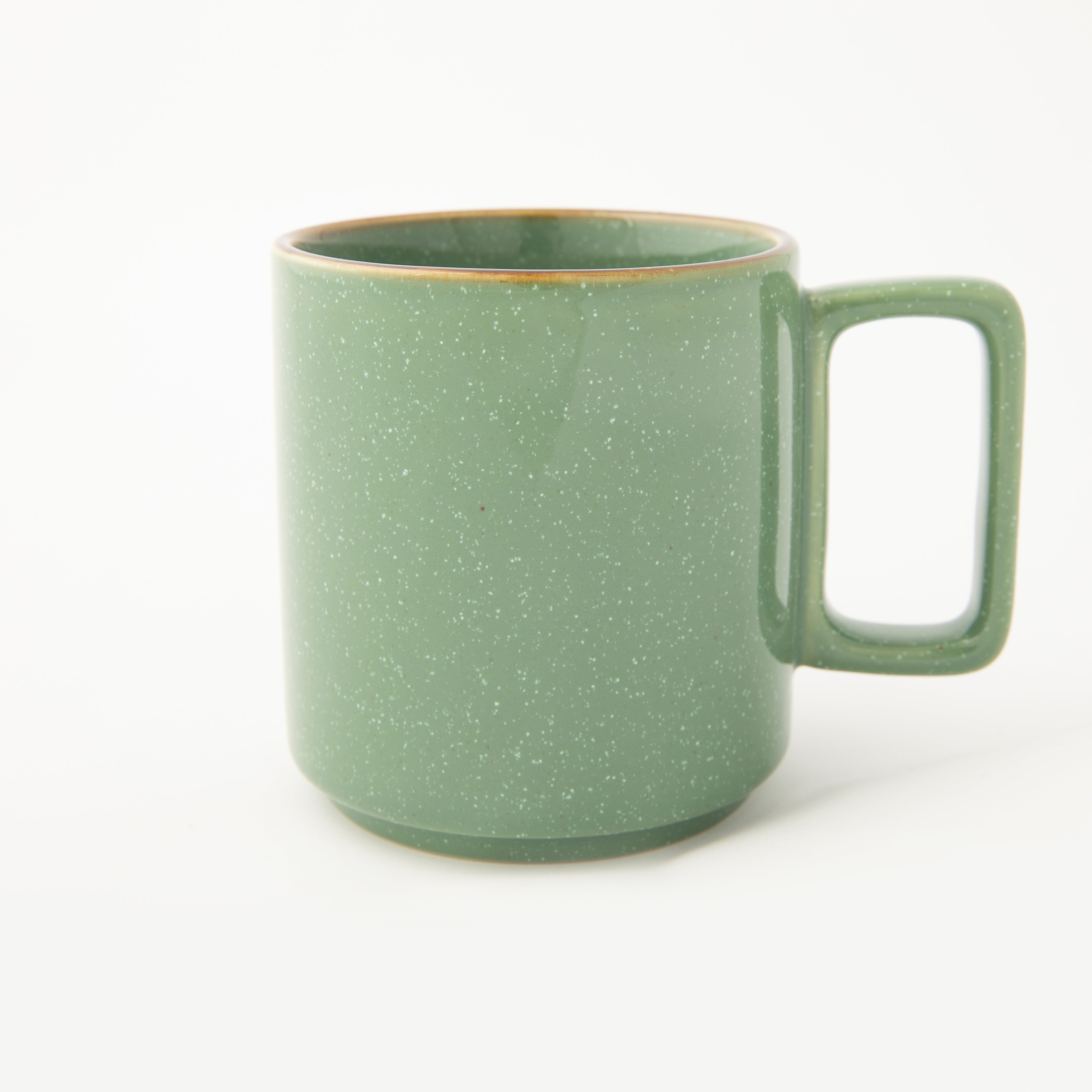 OMADA Flat Stackable Green Mug Set of 4