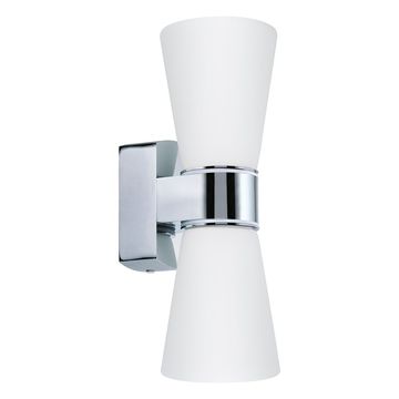 Cailin Led 2Lt Wall Light 90Mm Chrome - 2 Pack