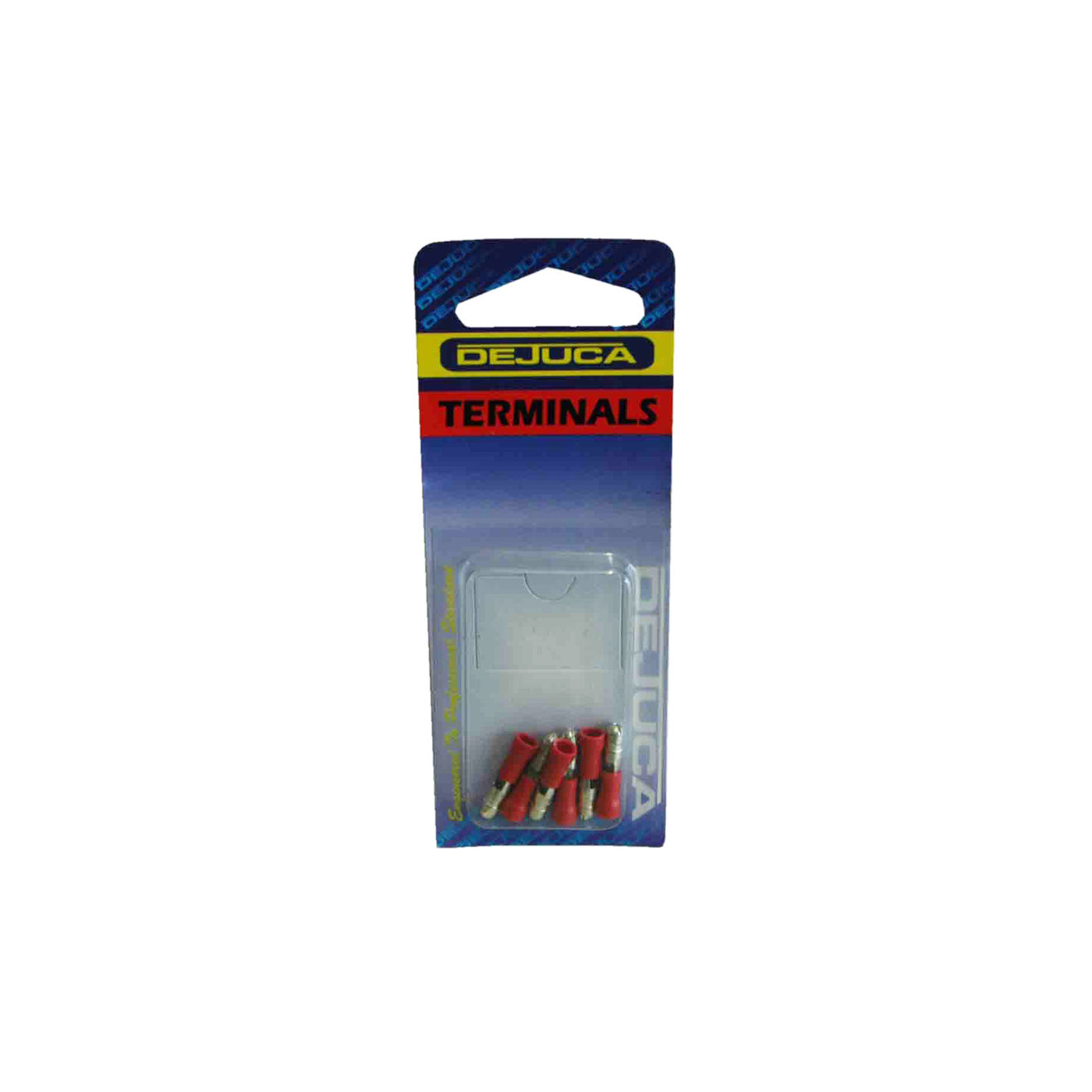 Dejuca - Terminal - Red - Male - Bullet - 4mm - 6/Card - 5 Pack