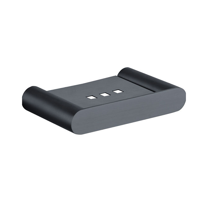 Devario Premio Soap Dish Round -Matte Black