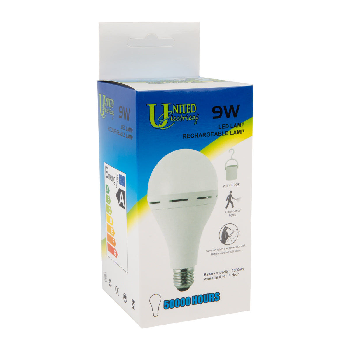 United Electrical Globe Rechargeable Es 9 W