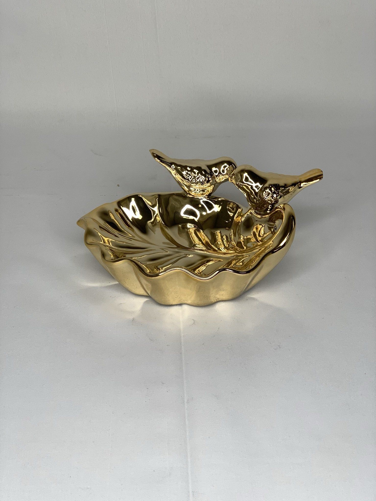 LEAF WITH BIRDS GOLD