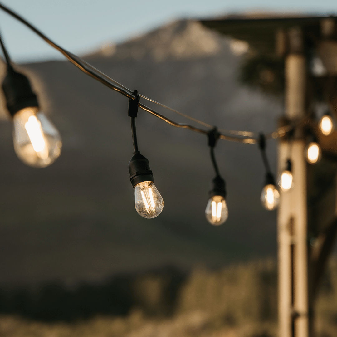 Stellar Lighting 20m 40 LED Festoon Vintage Drop String Lights Outdoor