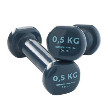 Fitness 0.5 kg Dumbbells Twin-Pack - Navy Blue