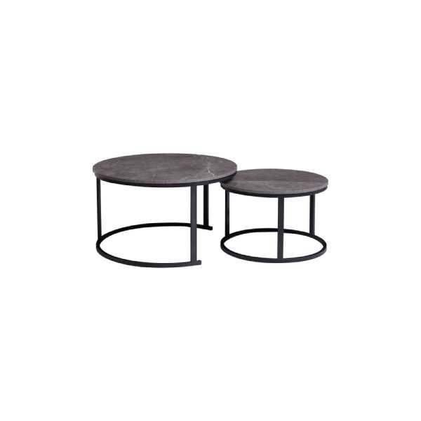 Everfurn 2 Piece Medium Coffee Table Indus Series-Marble