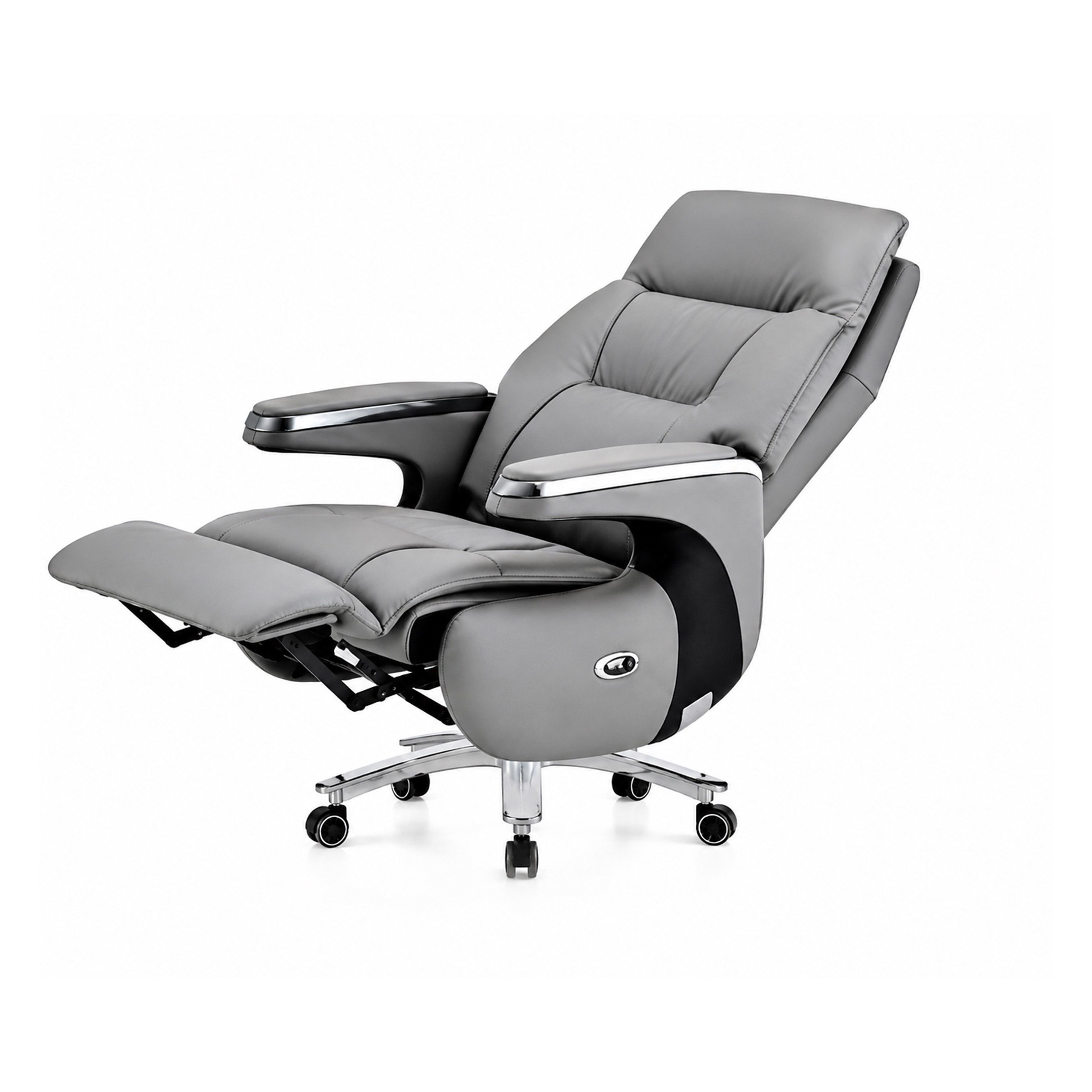Madiega Furniture - Grey Leather Executive Swivel Chair