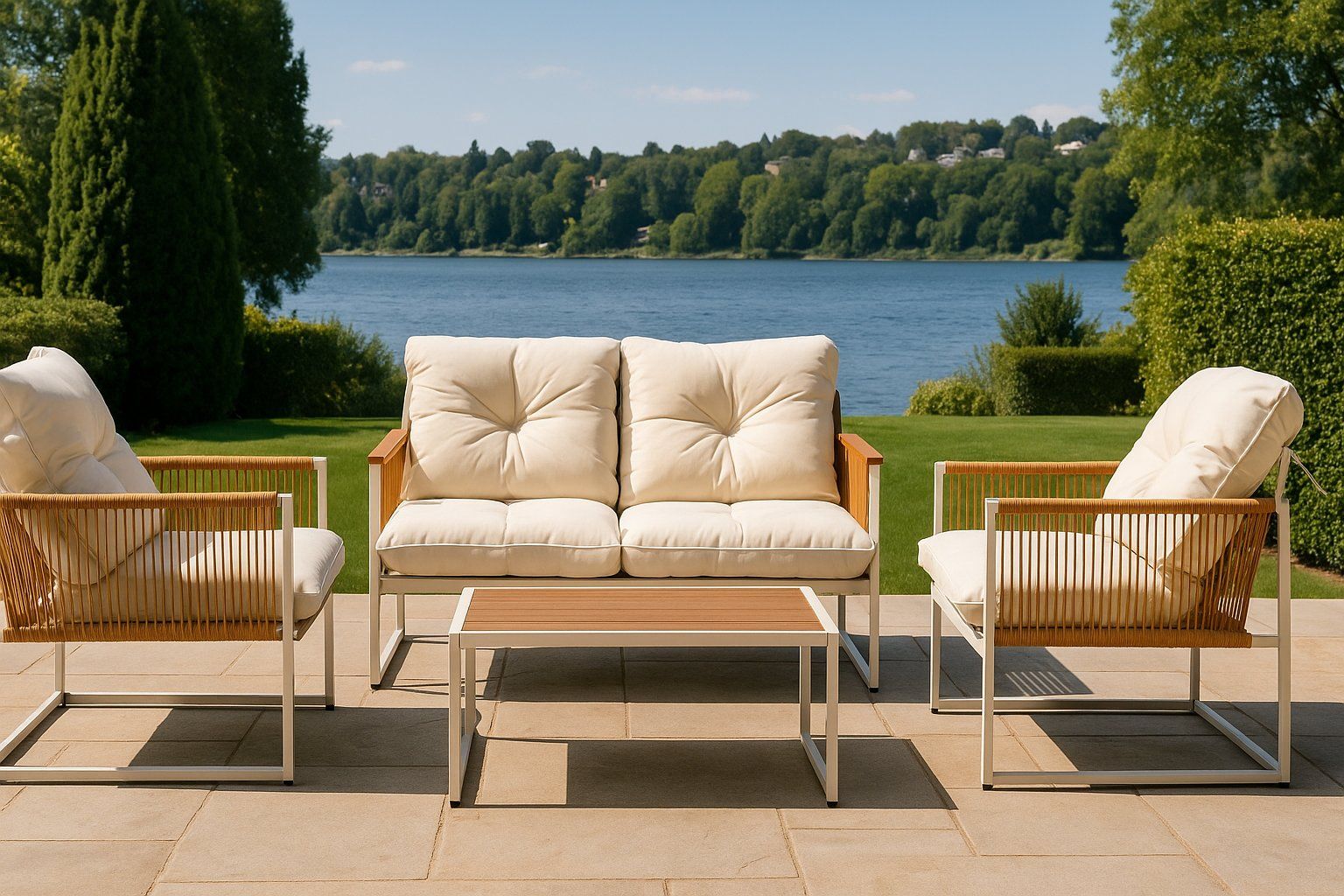 IG Furn- Rivana 4-Piece Outdoor Lounge Set