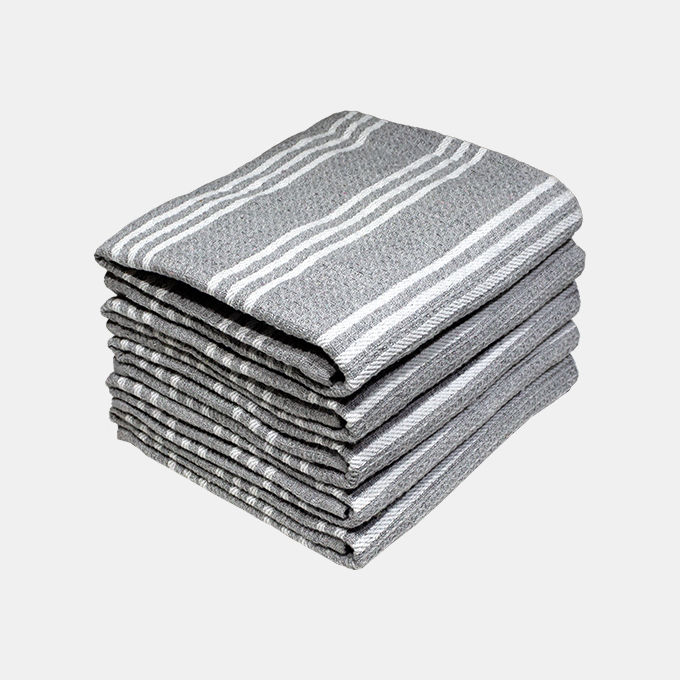 Multipurpose, Easy Fit, Absorbent Kitchen Towel - Design 2453 - 045x069cms - (05 Pc Pack) - Stripes - High-Rise