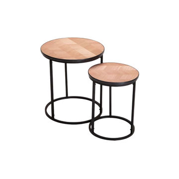 Vividitto - Kia Brown set of 2 Tables