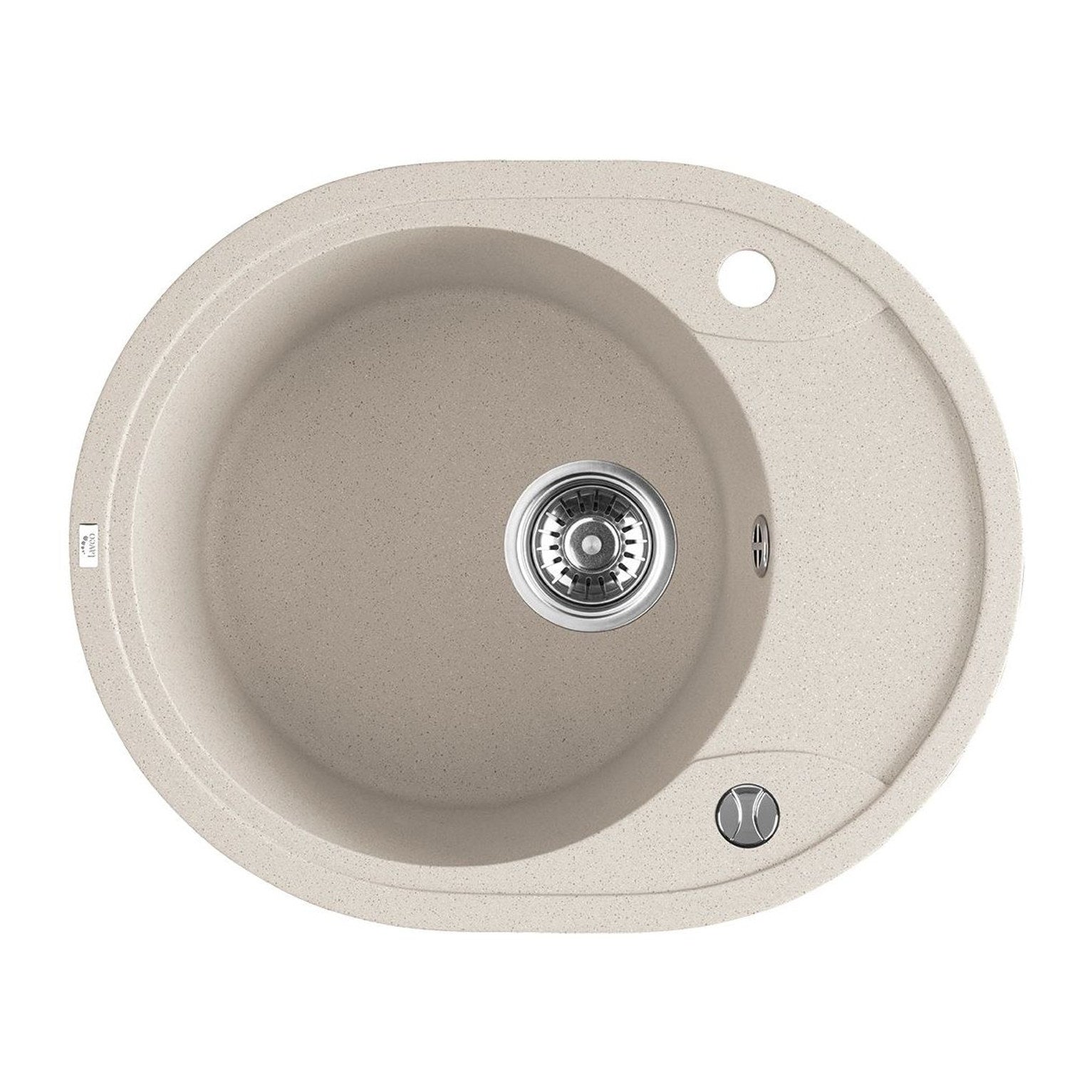 Laveo Dafne 580 Granite Composite Kitchen Sink 1 Bowl with Drainer - Beige (Beach Sand)