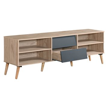 Everfurn Everest Tall TV Stand with 2 Drawers