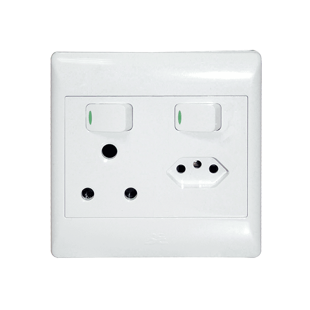 1x16A + 1 EURO SW SOCKET OUTLET
4x4 WITH WHITE COVER PLATE