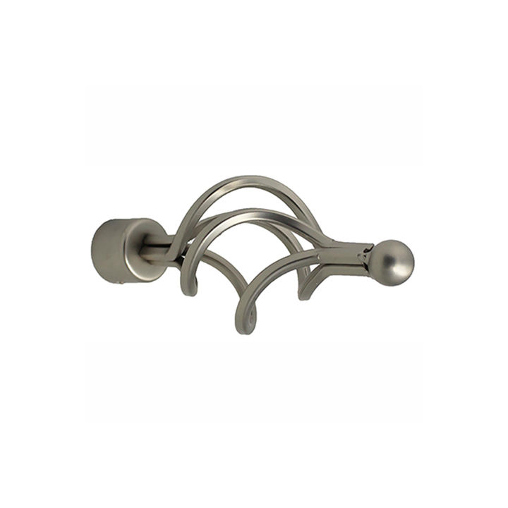 Matoc Designs Finial for 25mm Curtain Pole - BASKET Silver (Pack of 2)