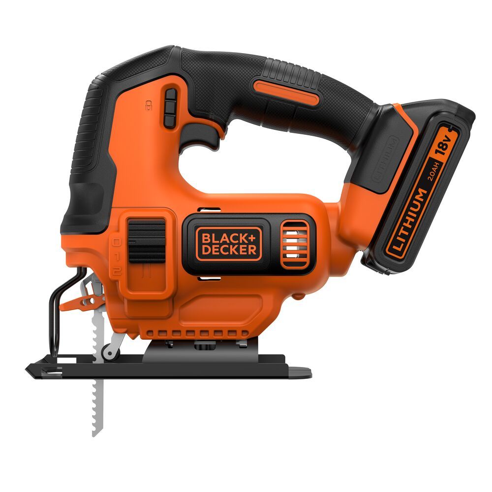 BLACK & DECKER BDCJS18-QW 18V 2.0Ah Cordless jigsaw with pendular action  with one blade in box