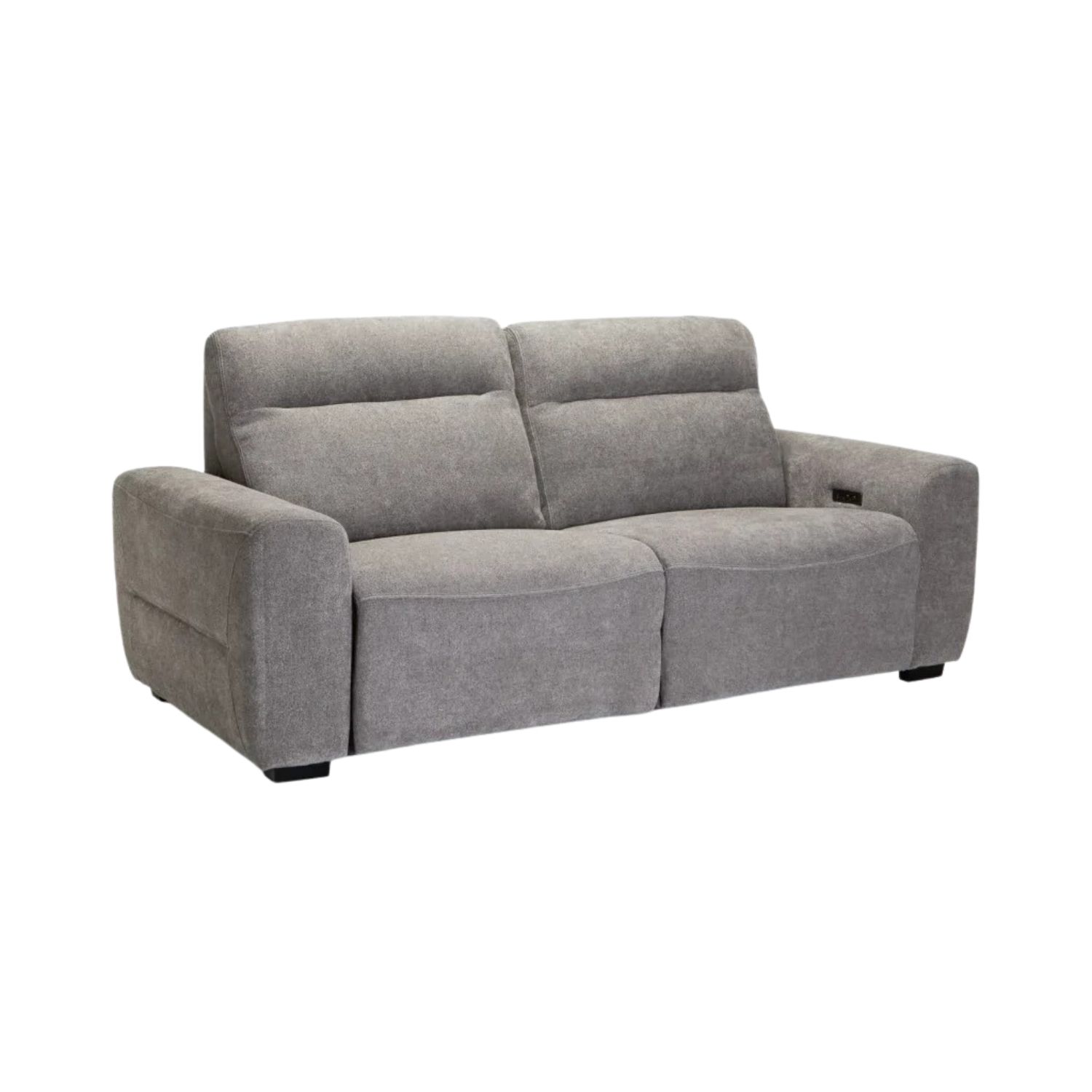 Grey Fabric Electric 3 Seater Recliner Sofa