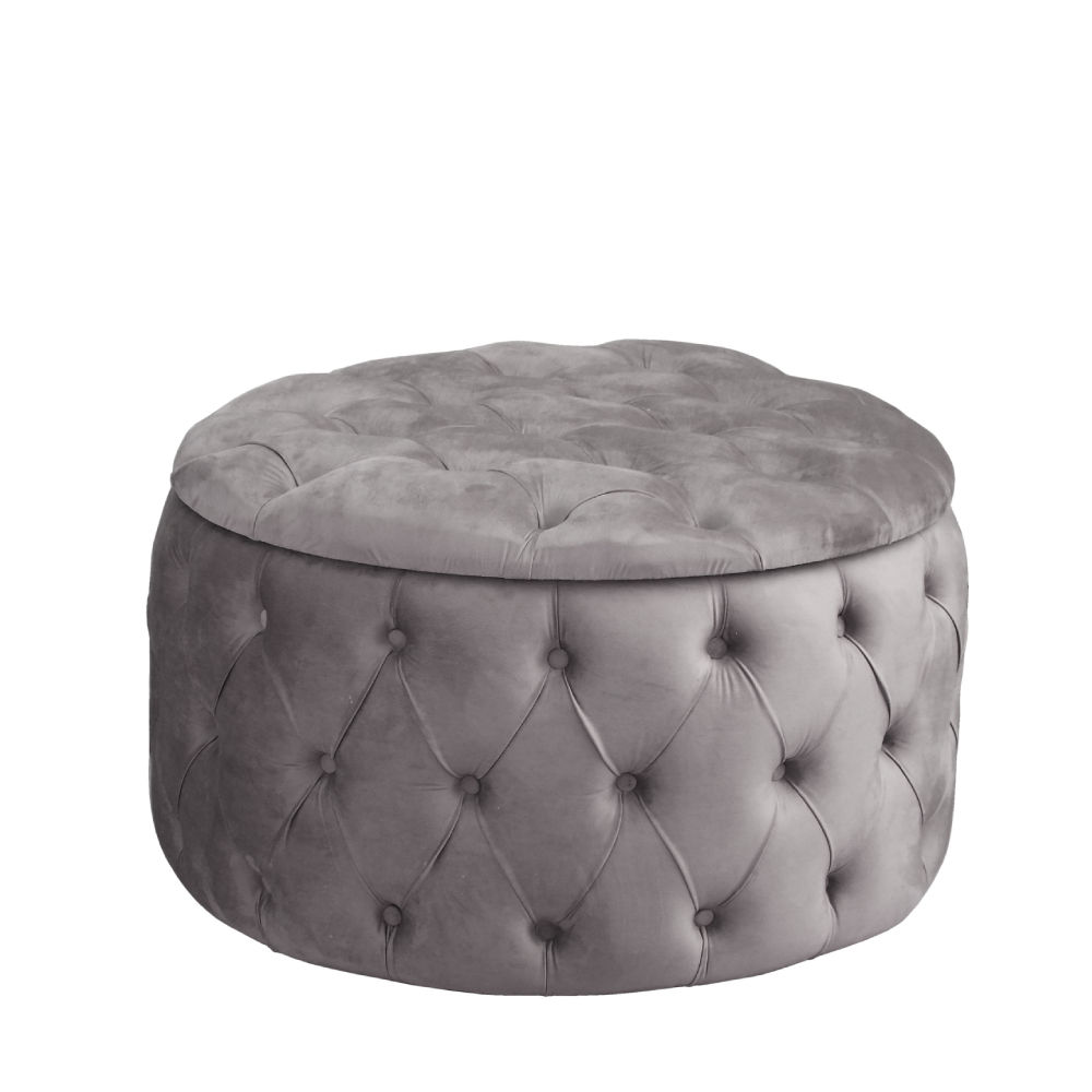 Nu Dekor - Osborn Storage Ottoman - Grey