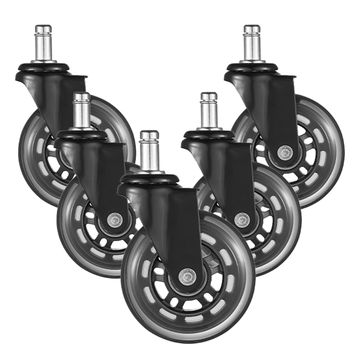 Glide Pro Set of 5 Office Chair Caster Wheels