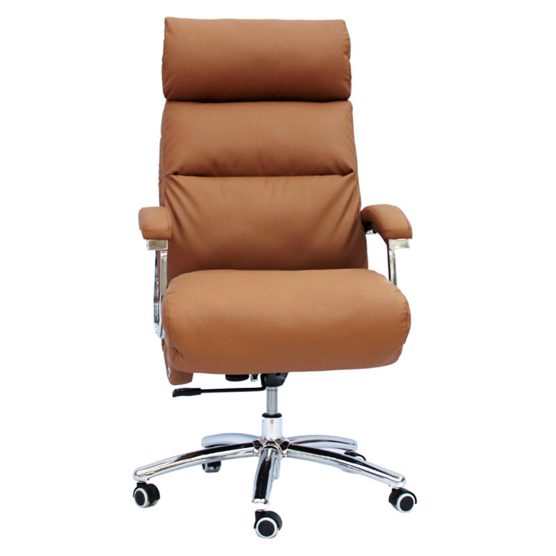 Brown leather office store chair ikea