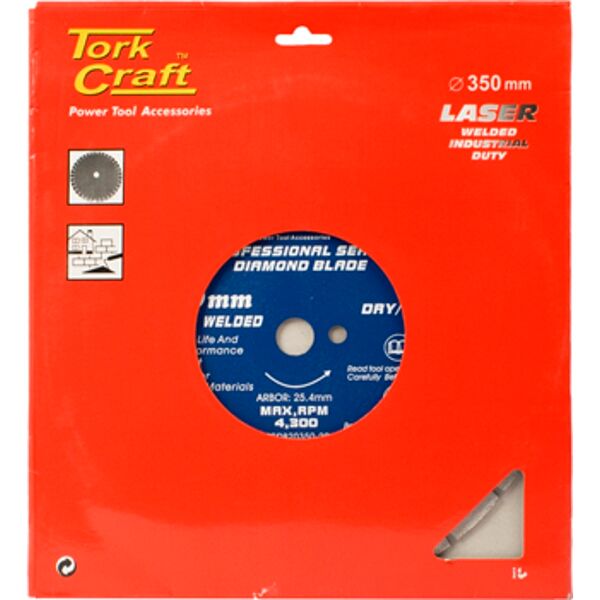 Diamond Blade 350X25.4Mm Asphalt Laser Welded Segmented Tar