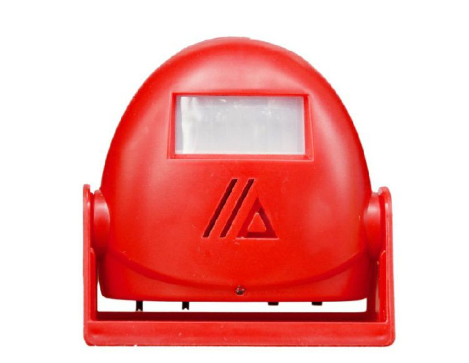 Wireless Infrared Motion Sensor Voice Prompter Warning Alarm/Doorbell-Red