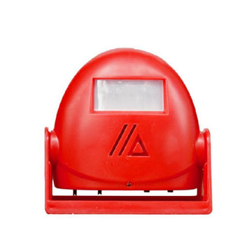 Wireless Infrared Motion Sensor Voice Prompter Warning Alarm/Doorbell-Red