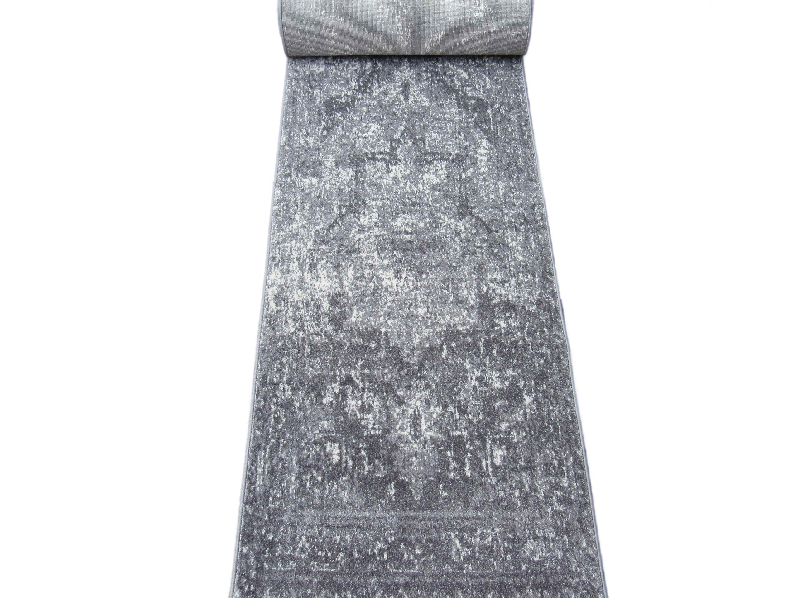 BK Carpets & Rugs - Vintage Grey Passage Runner Carpet - 80cm x 5m -  Grey