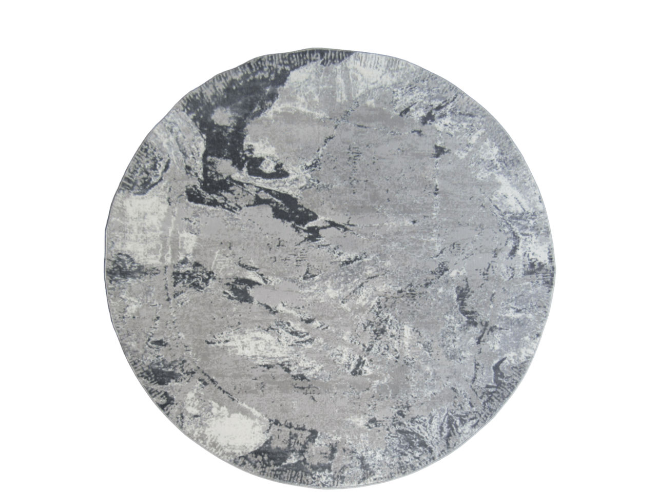 BK Carpets & Rugs -  Modern Round Area Rug –  2m x 2m - Grey & Dark Grey