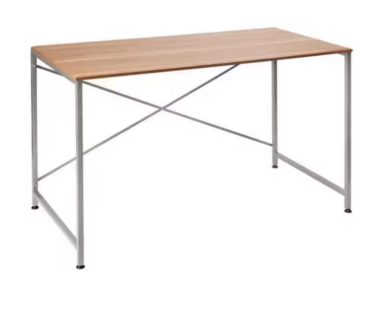 EFURN- Wooden & White Metal Frame Office Desk