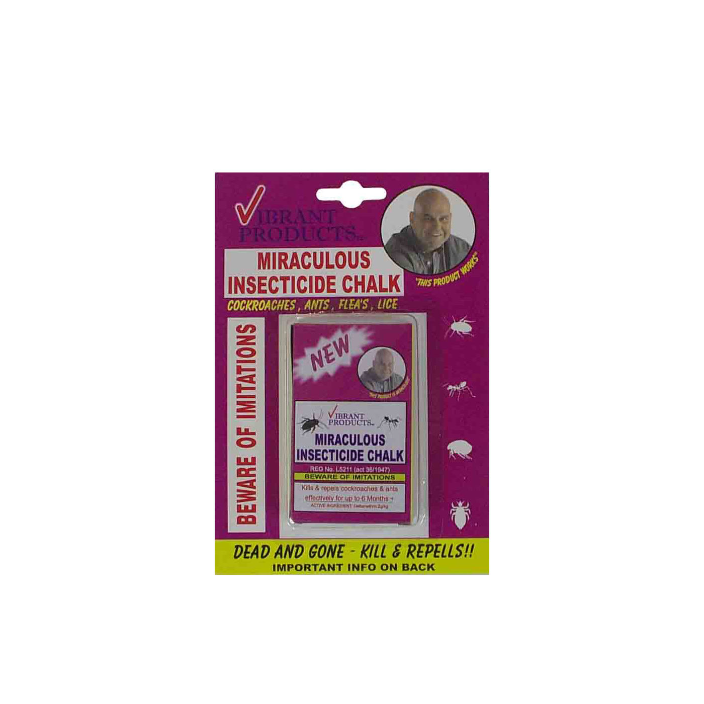 Insecticide Chalk - Blister Pack - 10 Pack