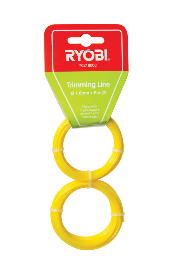 Ryobi  TRIMMING LINE 1.6MMx8M (2) TWIN PACK