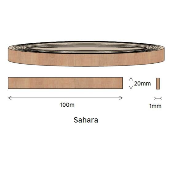 Edging PVC Roll Sahara-1mm thick-w20mmx l100m